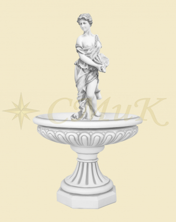 Фигурка (скульптура) фонтан Марина чаша глубок нов большая из бетона